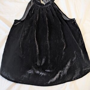 LOFT Black Velvet Halter Top Y2K Style